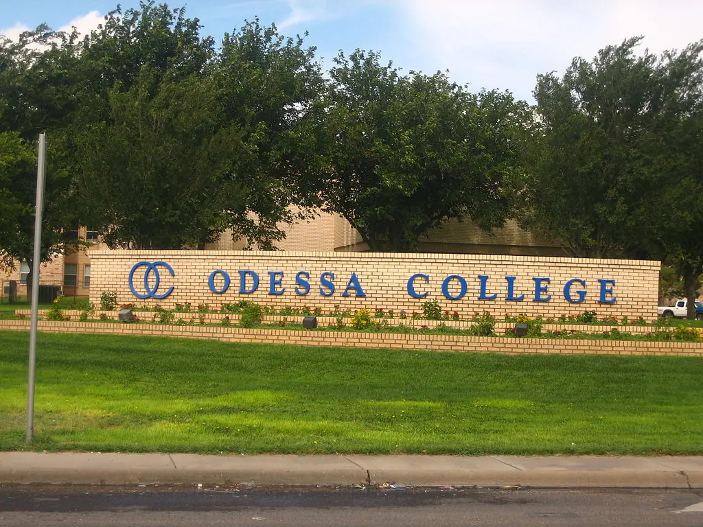 Odessa College sign in Odessa, Texas