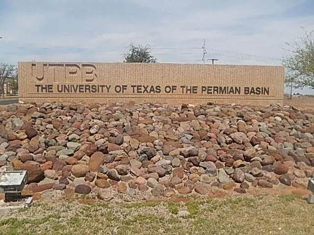 University of Texas Permian Basin sign in Odessa