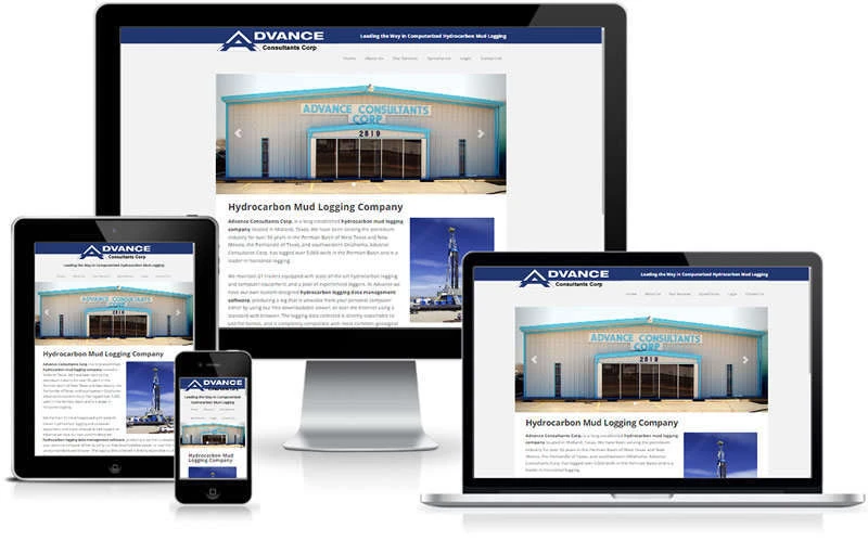 Advance Consultants website designed by Basin Hosting