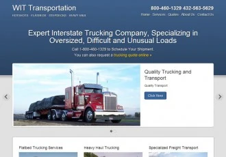 WIT Transportation website designed by Basin Hosting