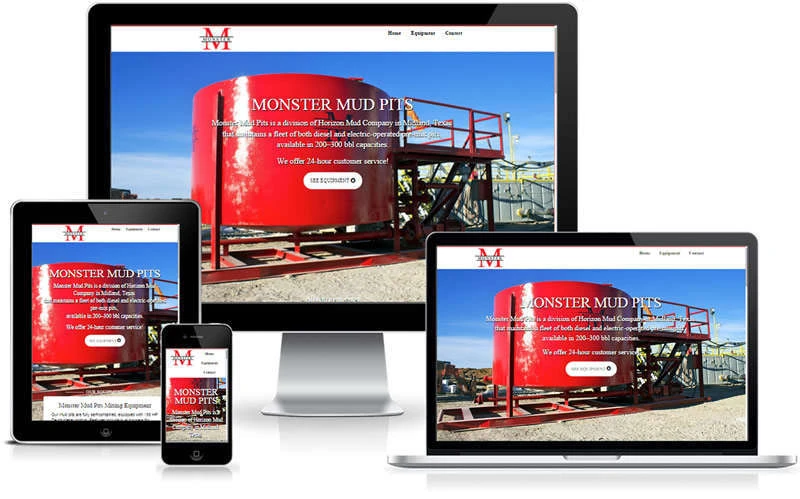 Monster Mud Pits website built by Basin Hosting